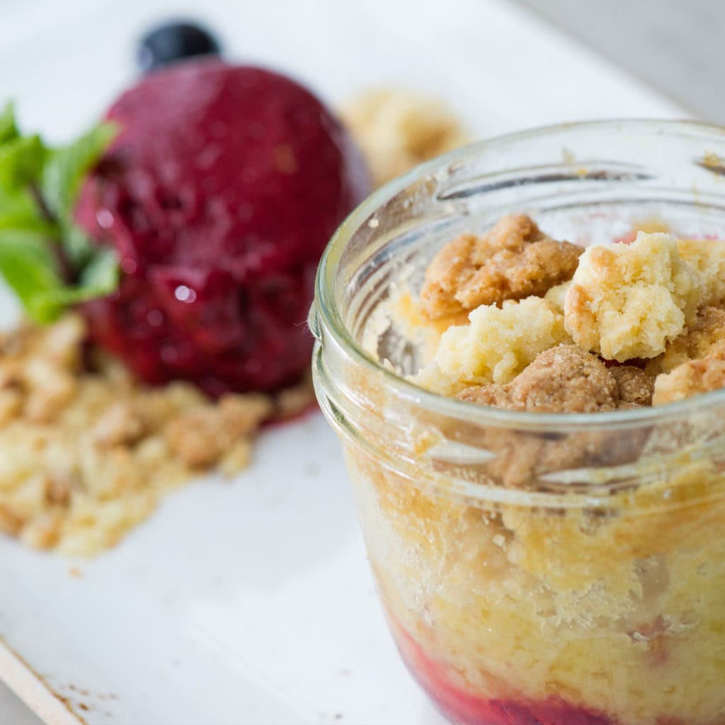 Köstliches Dessert im Biohotel Lindengut in Dipperz